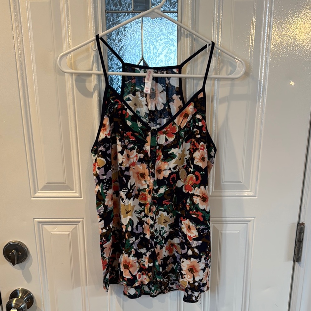 Floral Print Spaghetti Strap Top